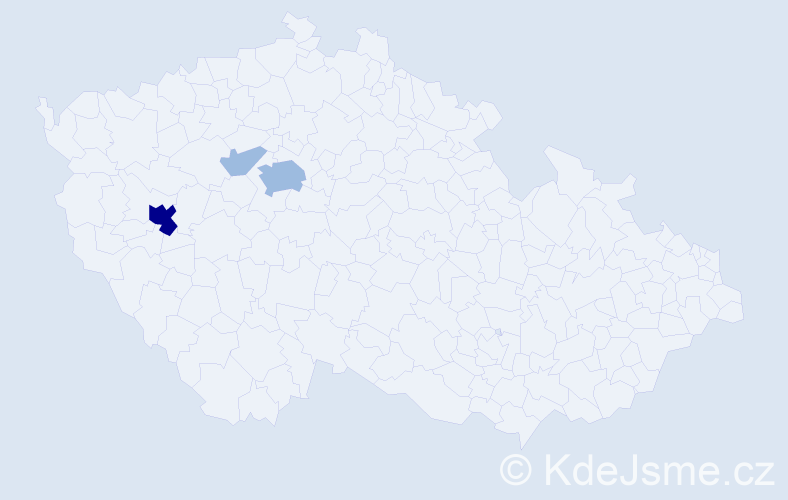 Příjmení: 'Tomačková', počet výskytů 6 v celé ČR