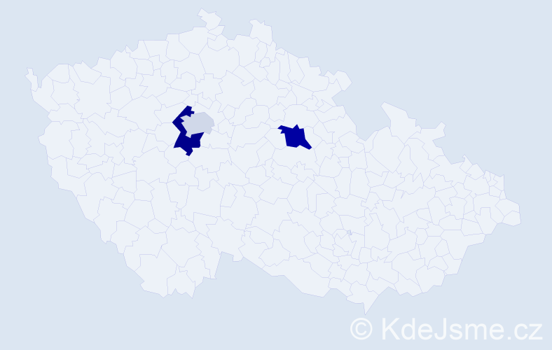 Příjmení: 'Cehulová', počet výskytů 5 v celé ČR