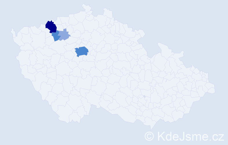 Příjmení: 'Sachar', počet výskytů 10 v celé ČR
