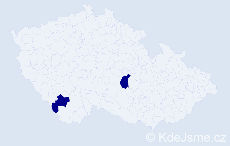 Příjmení: 'Vorčák', počet výskytů 4 v celé ČR
