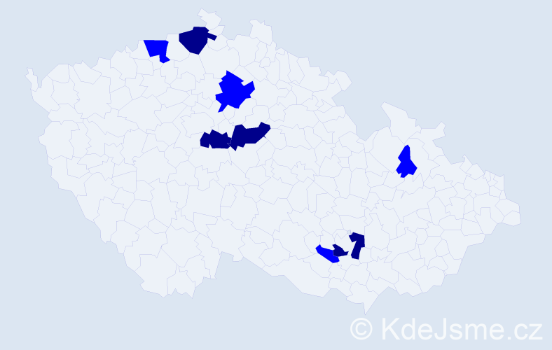 Příjmení: 'Demus', počet výskytů 12 v celé ČR