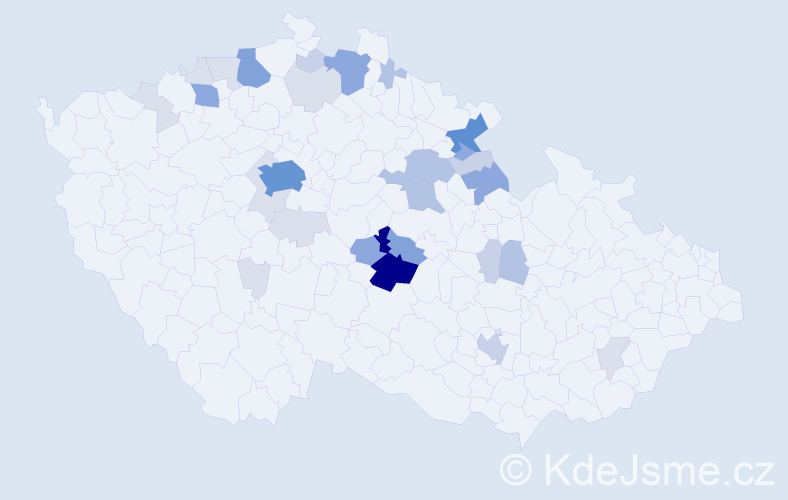 Příjmení: 'Rázl', počet výskytů 106 v celé ČR