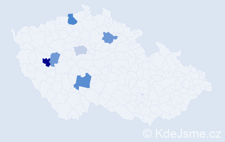 Příjmení: 'Bluďovská', počet výskytů 19 v celé ČR