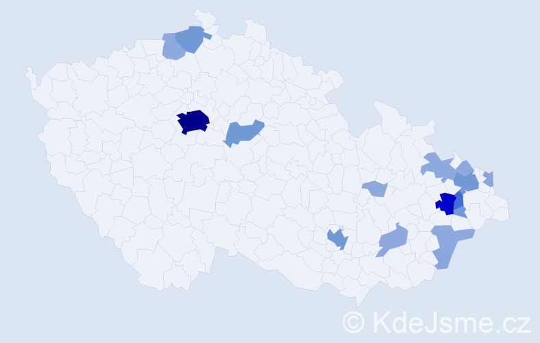 Příjmení: 'Figarová', počet výskytů 47 v celé ČR