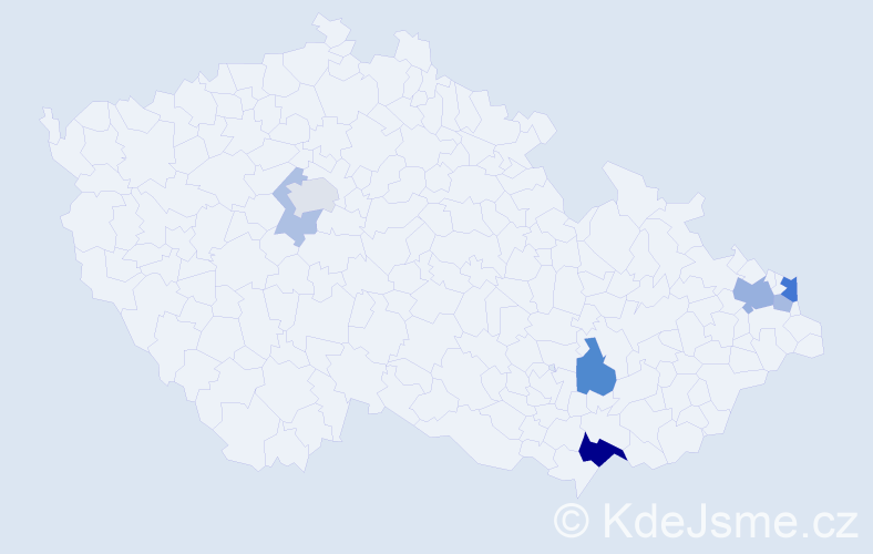Příjmení: 'Skutecká', počet výskytů 17 v celé ČR