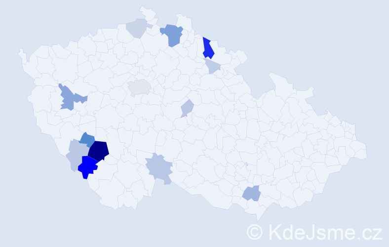 Příjmení: 'Česánková', počet výskytů 60 v celé ČR