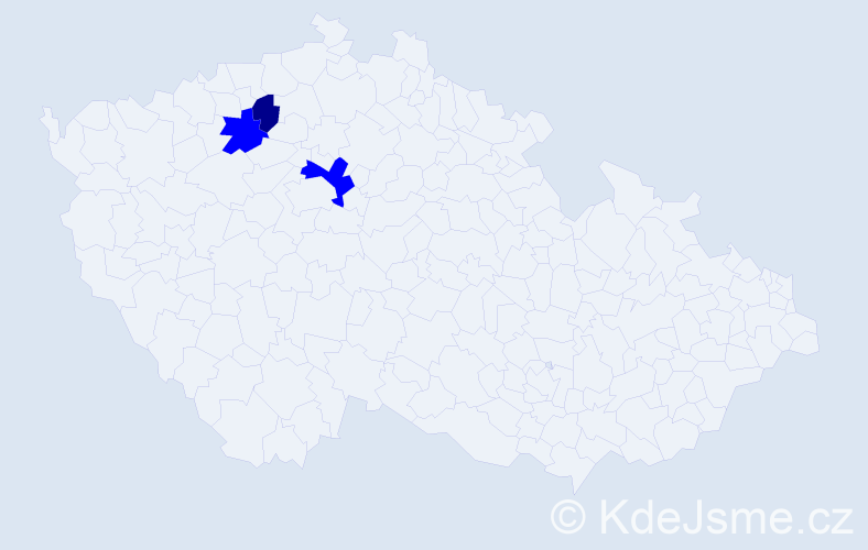 Příjmení: 'Ernigr', počet výskytů 4 v celé ČR