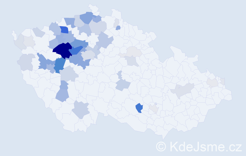 Příjmení: 'Slapničková', počet výskytů 193 v celé ČR