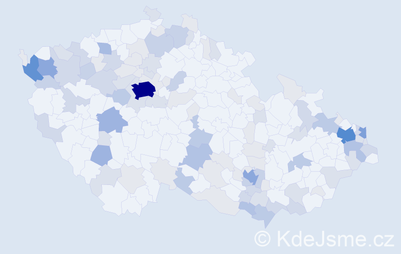 Příjmení: 'Lipták', počet výskytů 325 v celé ČR