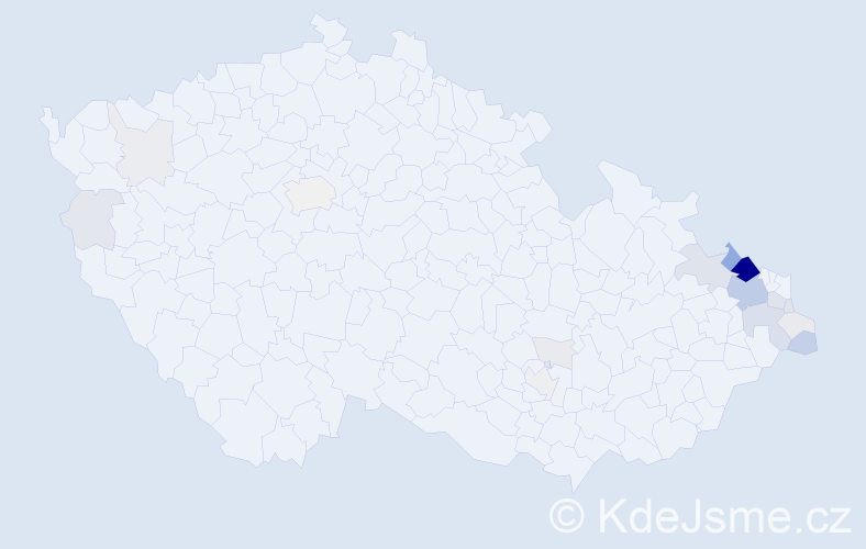 Příjmení: 'Lampartová', počet výskytů 82 v celé ČR