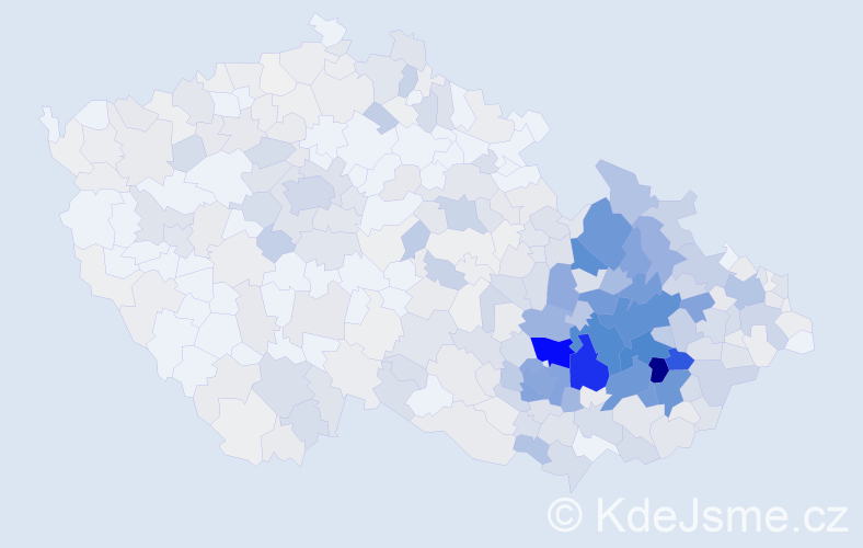Příjmení: 'Doležel', počet výskytů 2277 v celé ČR