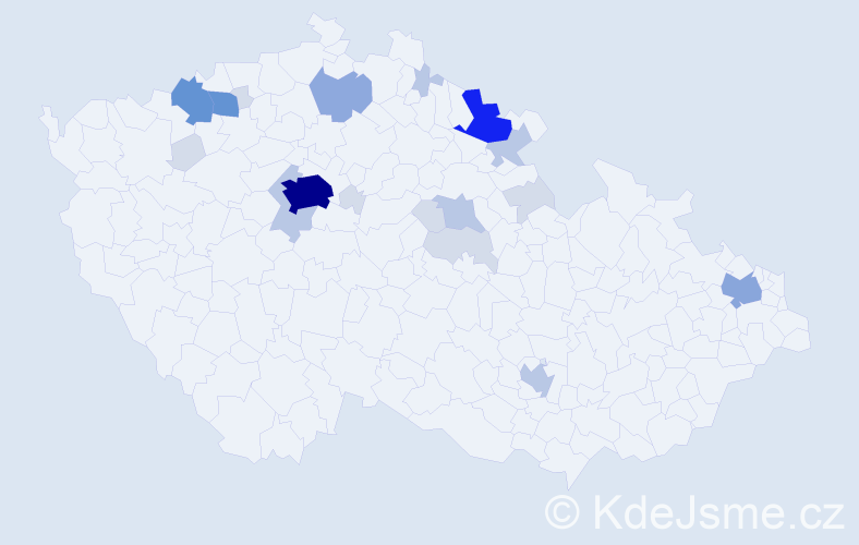 Příjmení: 'Dolejška', počet výskytů 68 v celé ČR