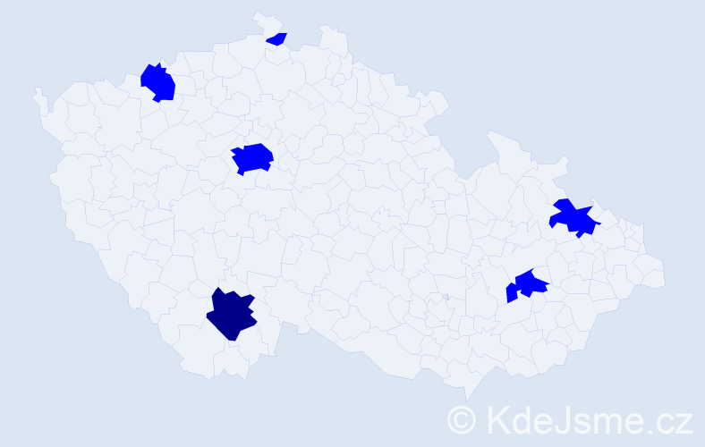 Příjmení: 'Golovchenko', počet výskytů 7 v celé ČR