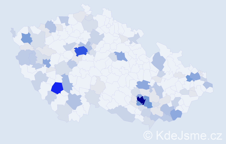 Příjmení: 'Hradská', počet výskytů 339 v celé ČR