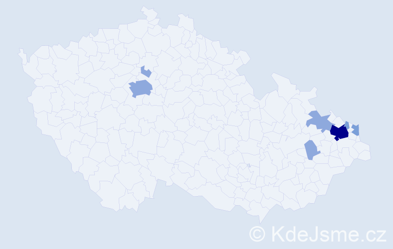 Příjmení: 'Stráňava', počet výskytů 15 v celé ČR