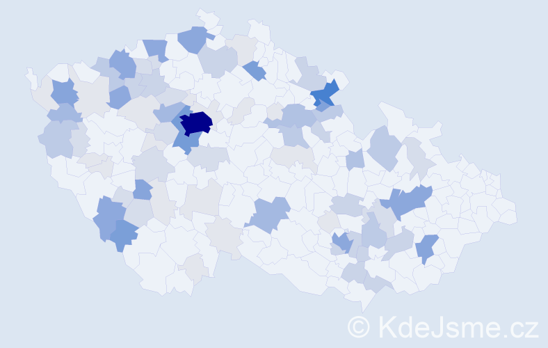 Příjmení: 'Vinterová', počet výskytů 306 v celé ČR