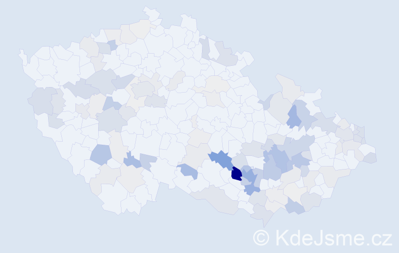 Příjmení: 'Božková', počet výskytů 396 v celé ČR