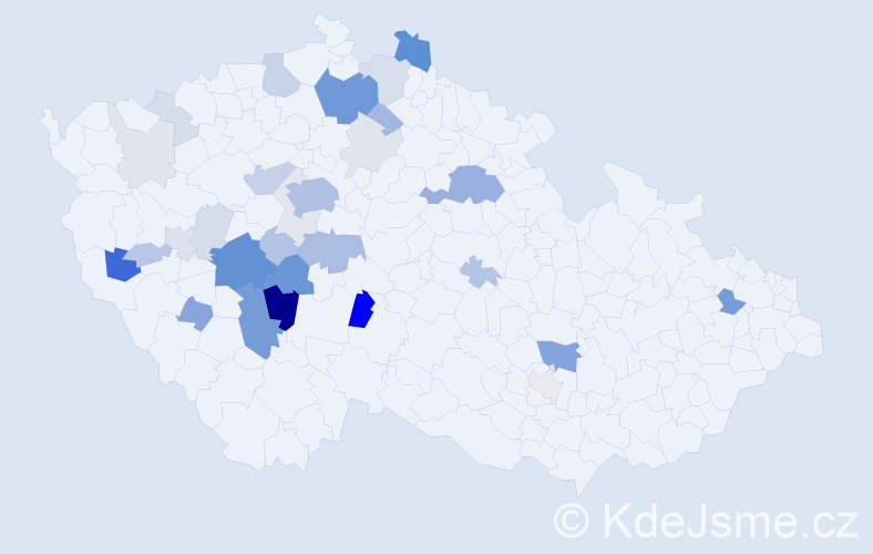 Příjmení: 'Taterová', počet výskytů 117 v celé ČR
