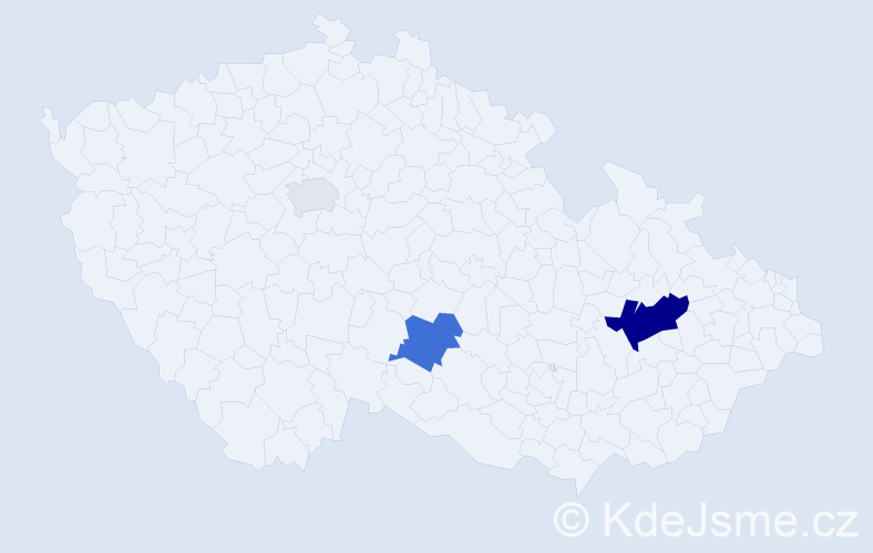 Příjmení: 'Frommer', počet výskytů 8 v celé ČR