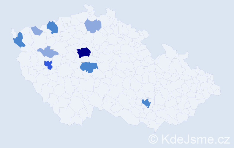 Příjmení: '"Bui Dinh"', počet výskytů 19 v celé ČR