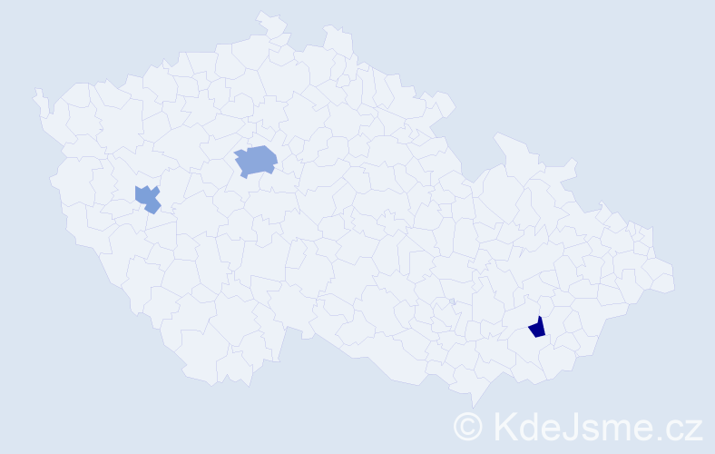 Příjmení: 'Ponic', počet výskytů 6 v celé ČR