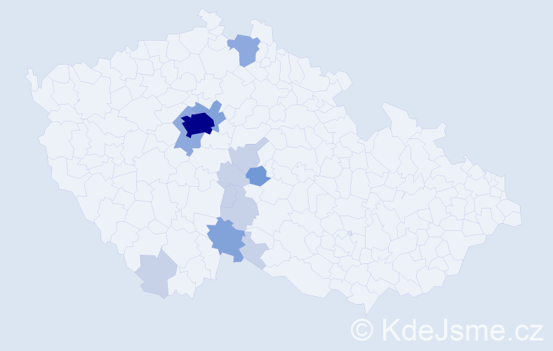Příjmení: 'Závitkovská', počet výskytů 32 v celé ČR