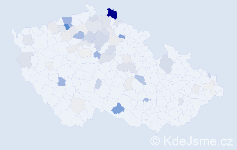 Příjmení: 'Bari', počet výskytů 175 v celé ČR