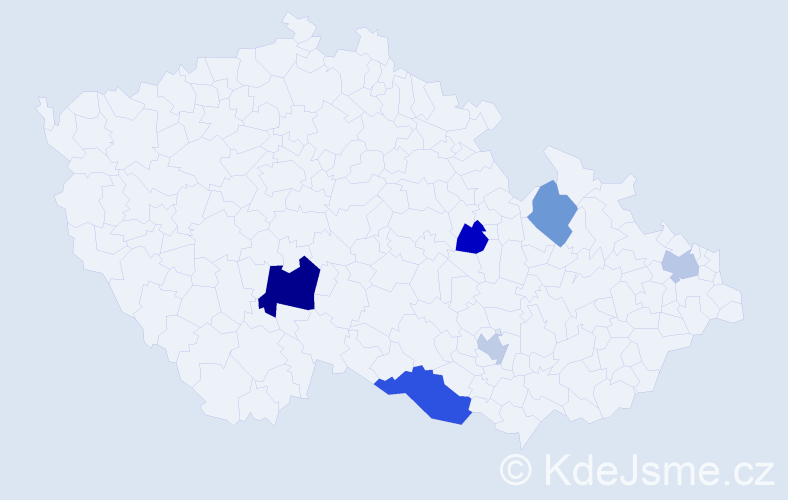 Příjmení: 'Ciffrová', počet výskytů 9 v celé ČR