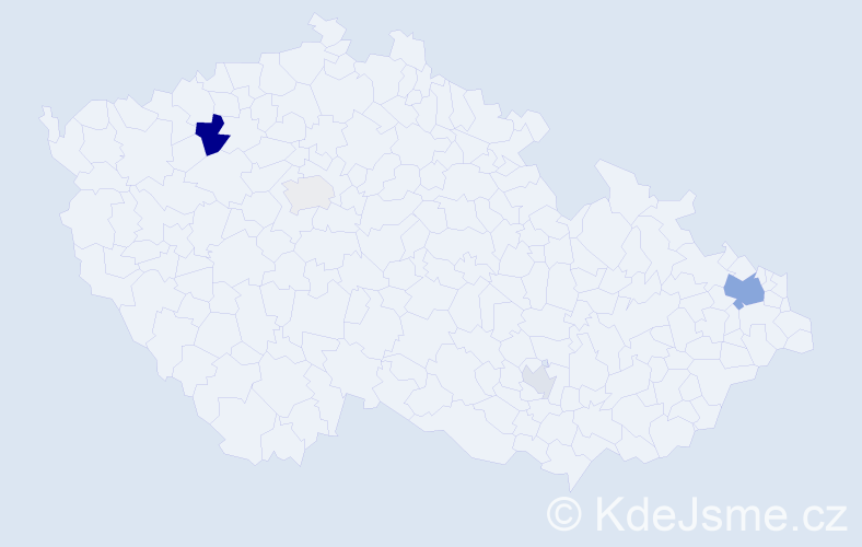 Příjmení: 'Kačenák', počet výskytů 10 v celé ČR