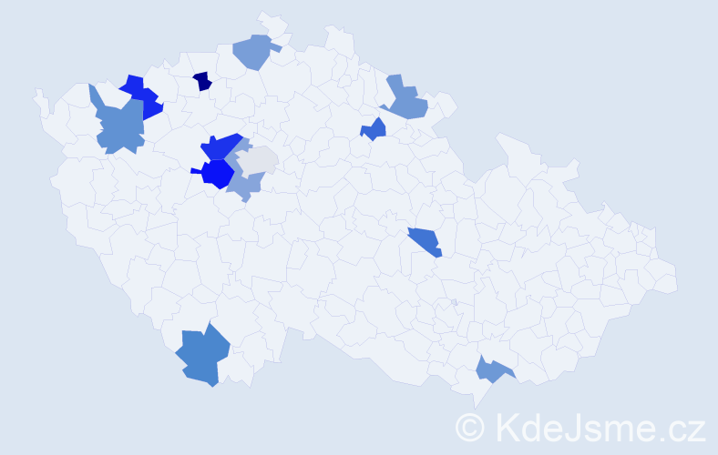 Příjmení: 'Houtová', počet výskytů 32 v celé ČR