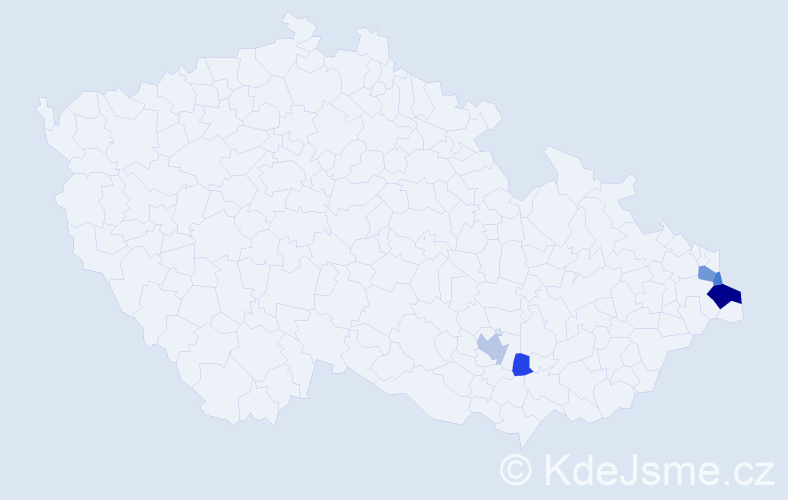 Příjmení: 'Kleis', počet výskytů 10 v celé ČR