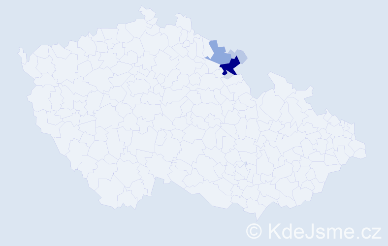 Příjmení: 'Gyurács', počet výskytů 24 v celé ČR