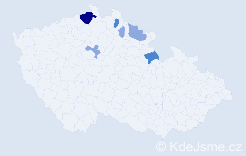 Příjmení: 'Kolorenč', počet výskytů 13 v celé ČR