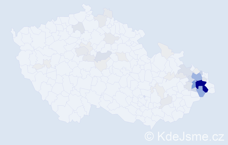 Příjmení: 'Vyvial', počet výskytů 204 v celé ČR