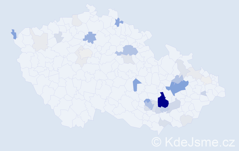 Příjmení: 'Kummerová', počet výskytů 125 v celé ČR