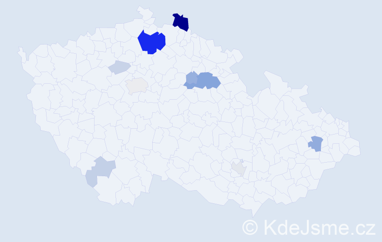 Příjmení: 'Bendig', počet výskytů 43 v celé ČR
