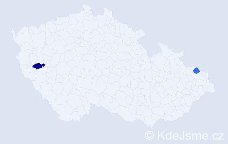 Příjmení: 'Gamec', počet výskytů 4 v celé ČR