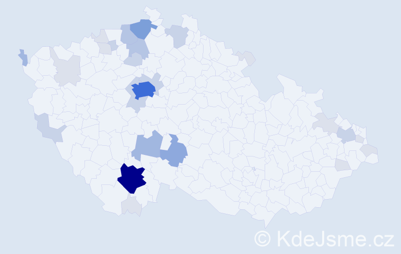 Příjmení: 'Primusová', počet výskytů 88 v celé ČR