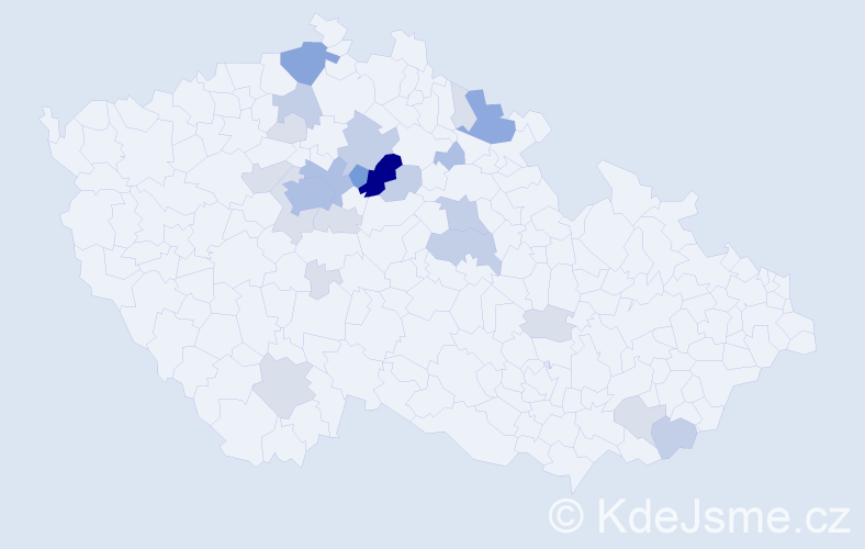 Příjmení: 'Roza', počet výskytů 68 v celé ČR