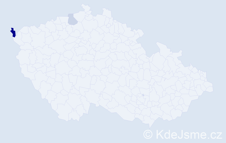 Příjmení: 'Zubáč', počet výskytů 7 v celé ČR