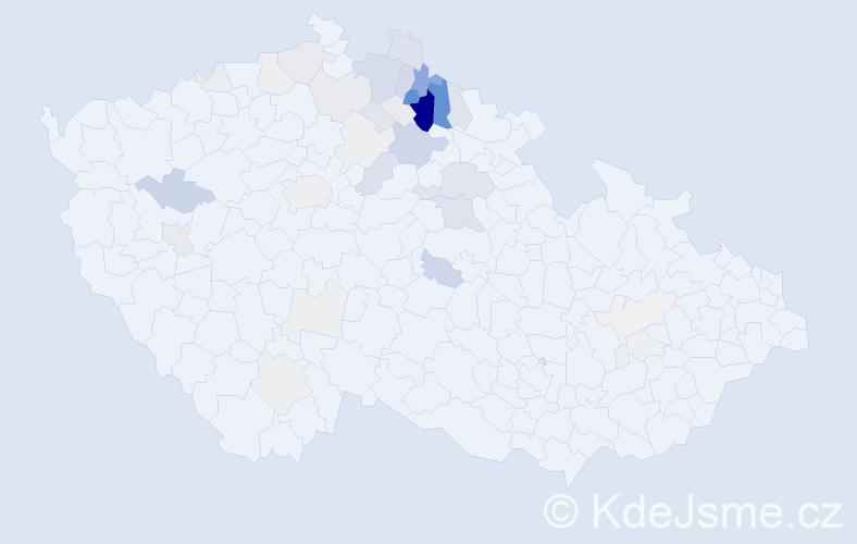 Příjmení: 'Špidlen', počet výskytů 153 v celé ČR