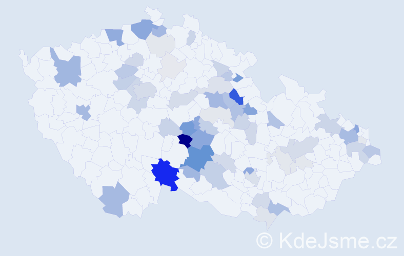 Příjmení: 'Rojková', počet výskytů 199 v celé ČR