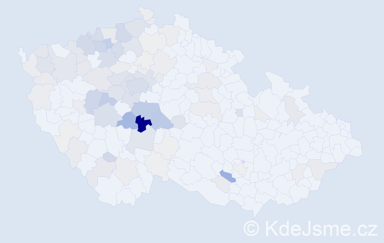 Příjmení: 'Budilová', počet výskytů 380 v celé ČR