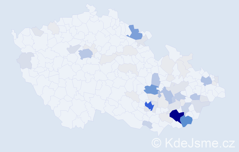 Příjmení: 'Dufka', počet výskytů 253 v celé ČR