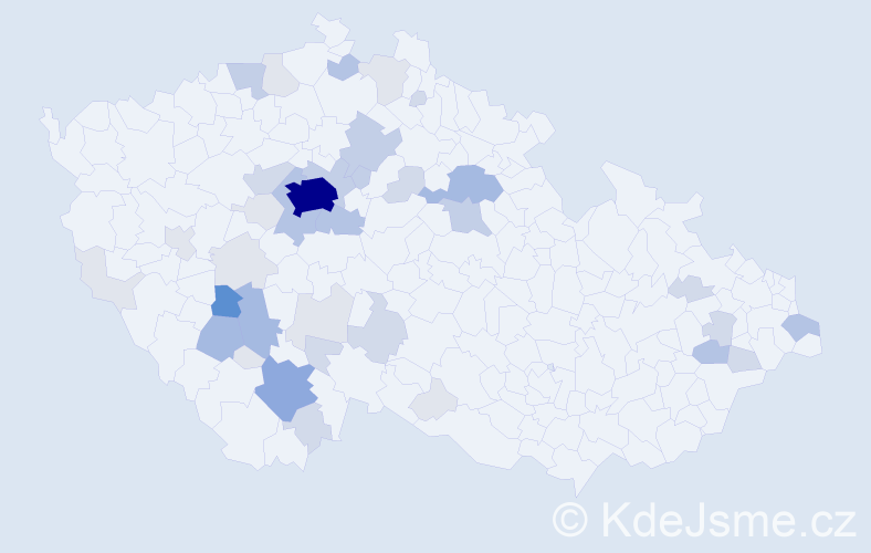 Příjmení: 'Šavrdová', počet výskytů 130 v celé ČR
