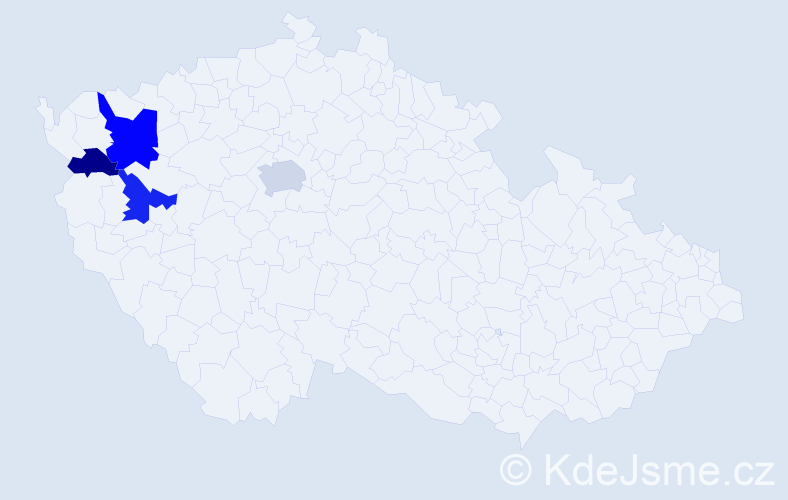 Příjmení: 'Vilingrová', počet výskytů 14 v celé ČR
