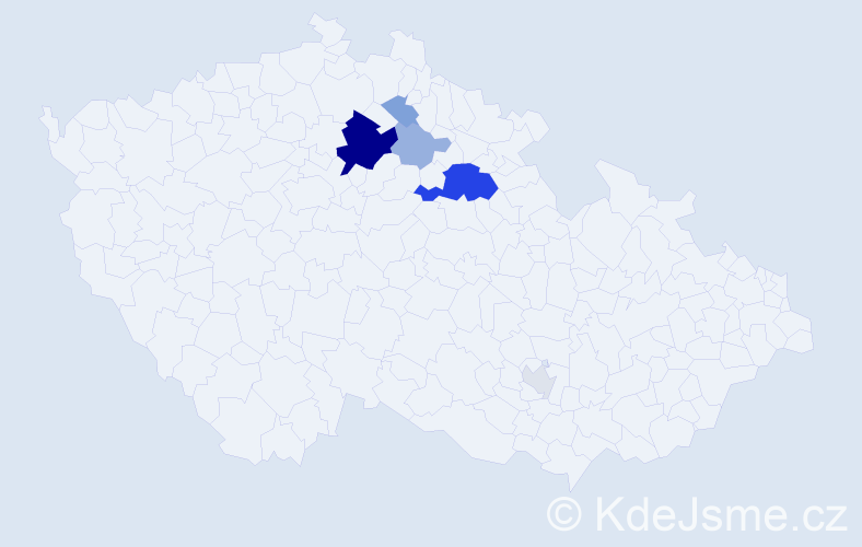 Příjmení: 'Kollátor', počet výskytů 21 v celé ČR