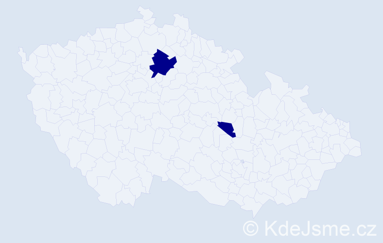 Příjmení: 'Mahbouliová', počet výskytů 2 v celé ČR