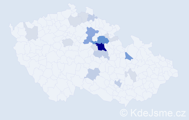 Příjmení: 'Kakrdová', počet výskytů 62 v celé ČR
