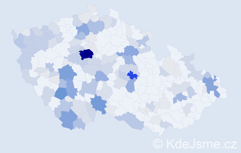 Příjmení: 'Balková', počet výskytů 419 v celé ČR